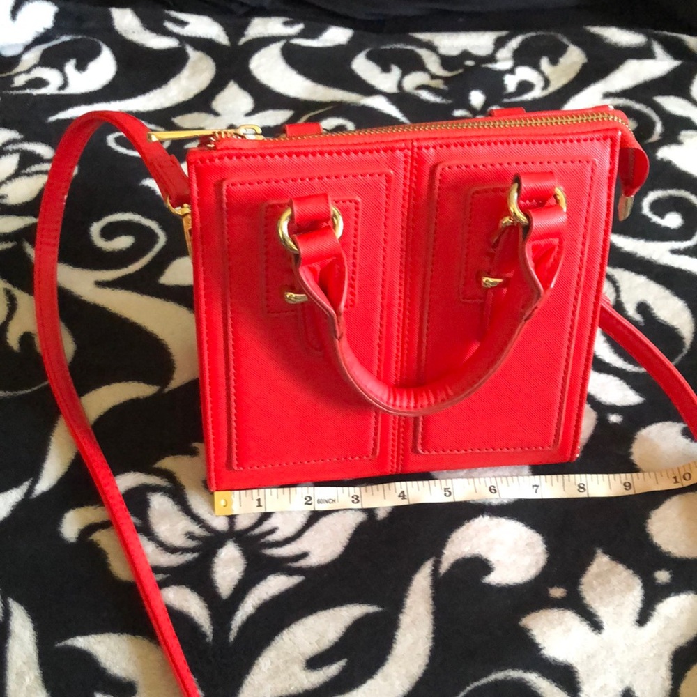 Scarlet Red Purse Bag Vegan Leather